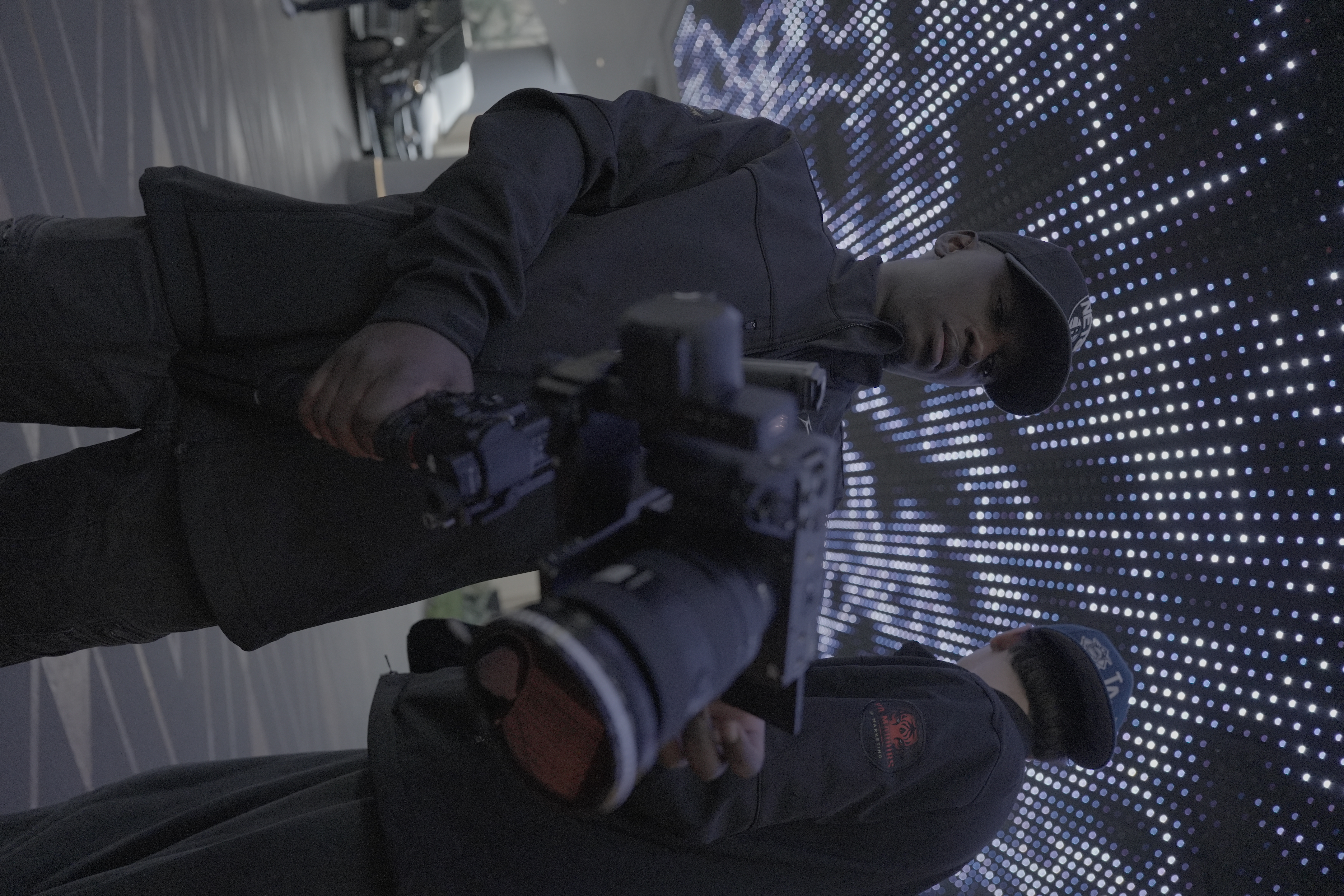 Ether Ent. camera monitor on set