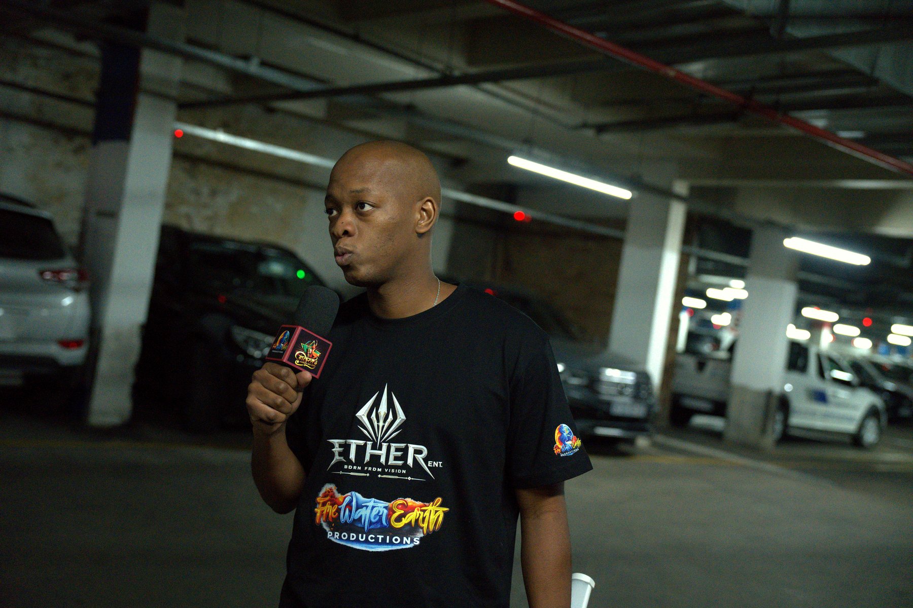 Ether Ent. camera monitor on set