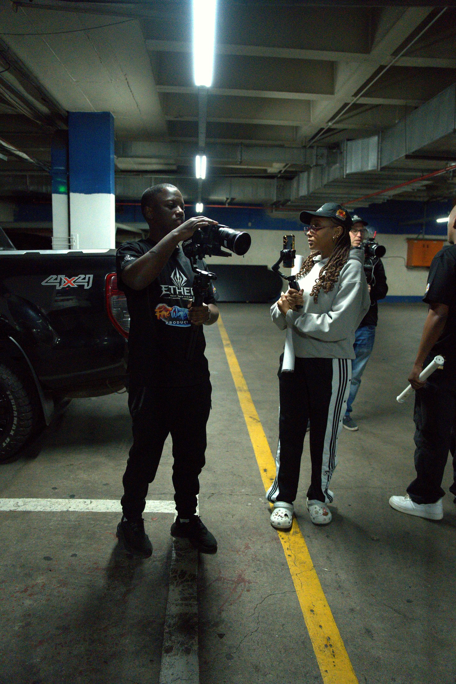Ether Ent. crew filming a studio session