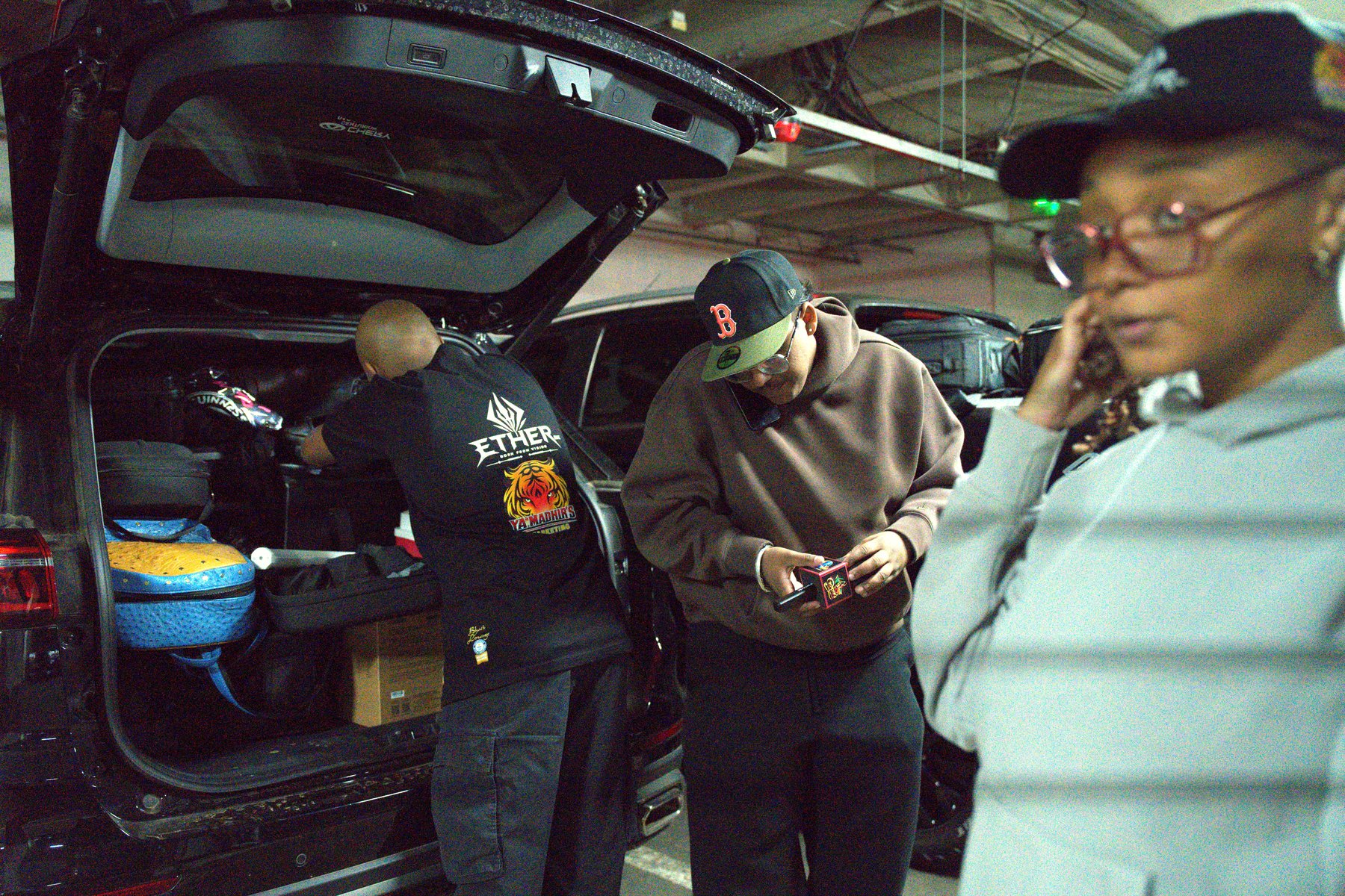 Ether Ent. crew filming on location at a cinema event